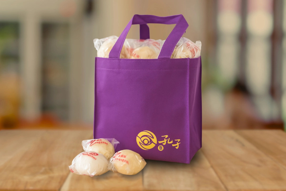 孔子饅頭玩色購物袋-皇家紫