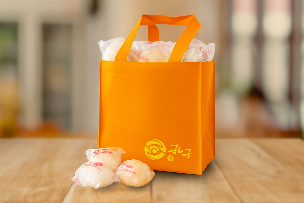 孔子饅頭玩色購物袋 (亮橘)