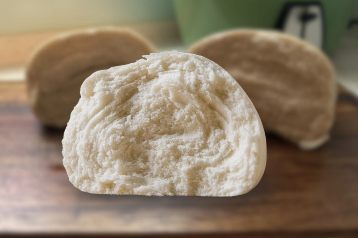 老麵饅頭剖面展示大小不一的氣孔分布