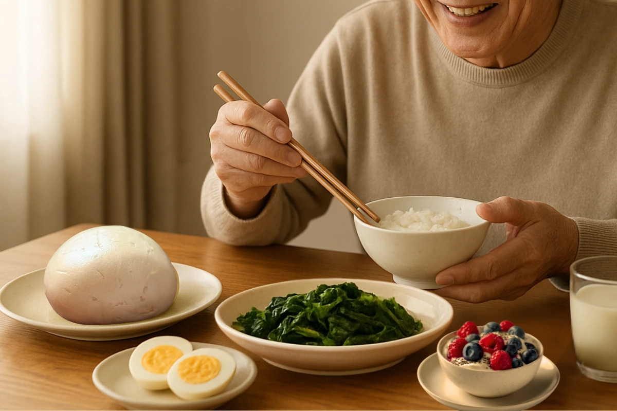 銀髮族長輩友善的老麵饅頭營養餐點