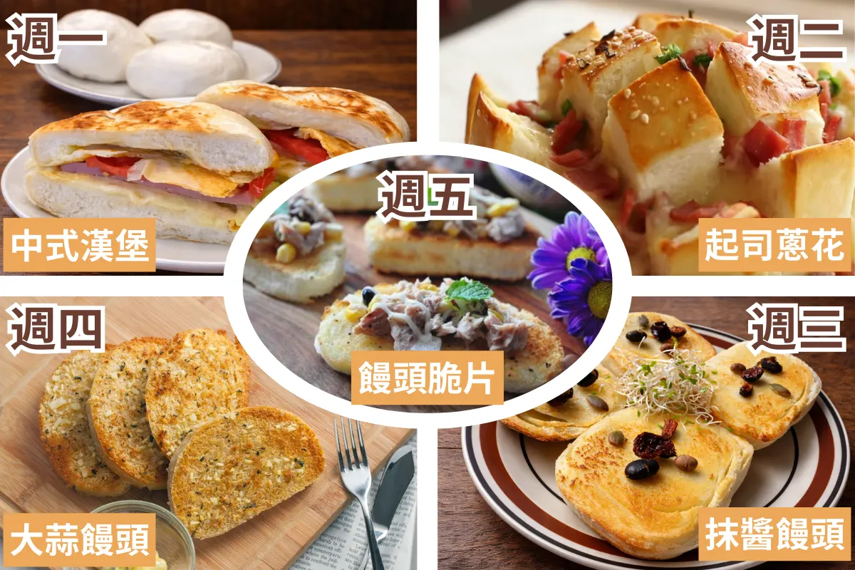 兒童早餐創意吃法一週菜單，5種饅頭變化讓孩子愛上早餐